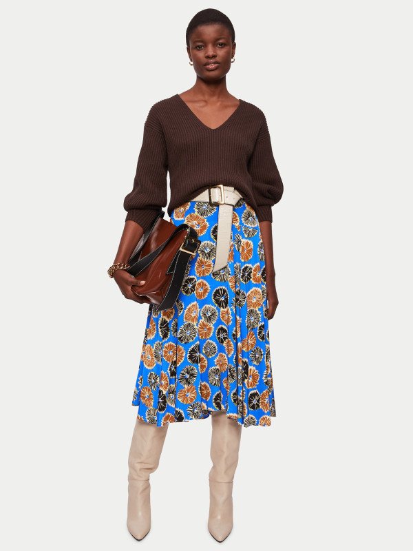 Rent or Buy Jigsaw Dandelion Floral Midi Skirt from Jigsaw
